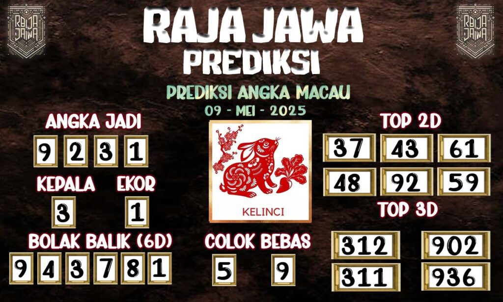 Prediksi Togel Macau 09 Mei 2025 Dari Raja Jawa